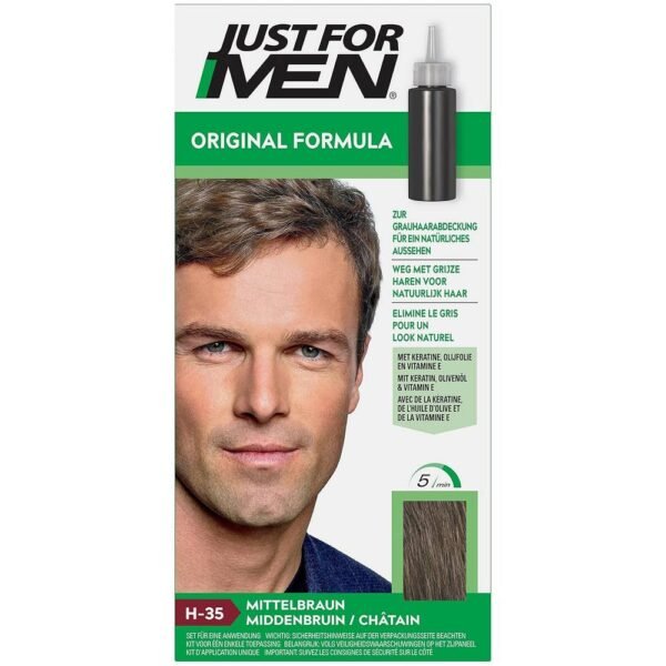 Just For Men Formula is a hair dye that restores hair color and eliminates gray hair, giving a natural look.