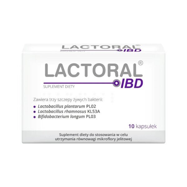 Lactoral IBD is a dietary supplement intended for use in cases of disturbances in the functioning of the natural intestinal microflora and dysbacteriosis.