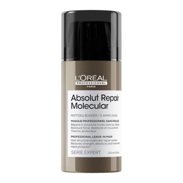 L'Oréal Professionnel Expert Absolut Repair Molecular for severely structurally damaged hair, restores the molecular structure of hair, restores strength, elasticity and mobility of hair.