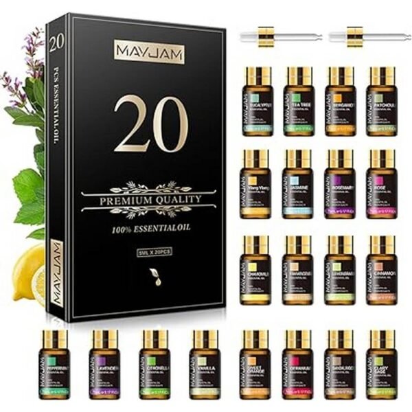 Снятие стресса и беспокойства-MAYJAM Essential Oils Set of 20 Essential Oi,Respiratory Support-MAYJAM Essential Oils Set of 20 Essential Oi,Mood Enhancement and Emotional Balance-MAYJAM Essential Oils Set of 20 Essential Oi