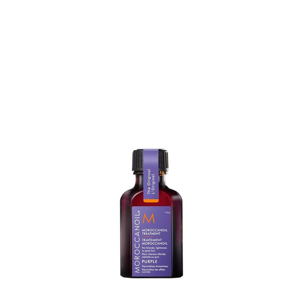 moroccanoil lila behandlung fur blondes haar El tratamiento Morado de Marruecos neutraliza el tono cobrizo con el tiempo, suaviza el encrespamiento, añade brillo y protege contra el daño causado por el calor.