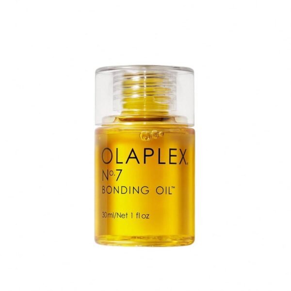 Olaplex No.7 Bonding уменьшает ломкость на 77%, устраняет пушение на срок до 72 часов, укрощает вьющиеся волосы, делает волосы шелковистыми и мягкими и защищает волосы от нагрева до 450°F/232°C.