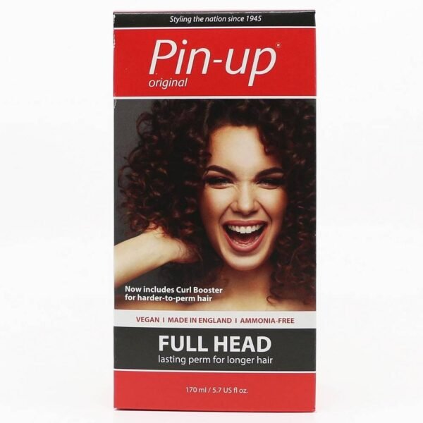 Pin Up Full Head Home Perm Kit proporciona un proceso de rizado suave que dejará tu cabello con un aspecto suave, brillante y saludable, resaltando la belleza natural de tus mechones.