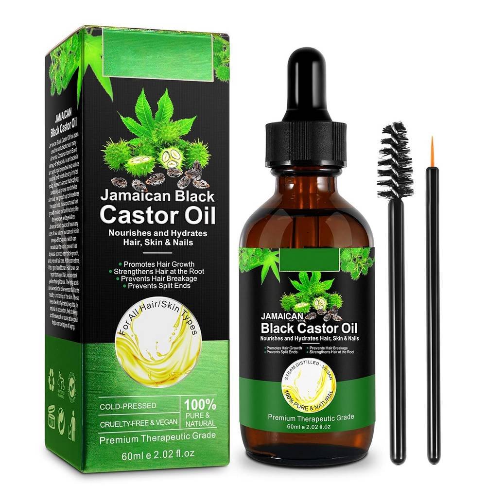 plobrt jamaican black rizinusol 60ml PLOBRT Ricino negro jamaicano para el crecimiento del cabello, cejas, pestañas, acelera el crecimiento natural, penetra profundamente y restaura el cabello quebradizo desde el interior, reduce las puntas abiertas y deja el cabello más suave y brillante.