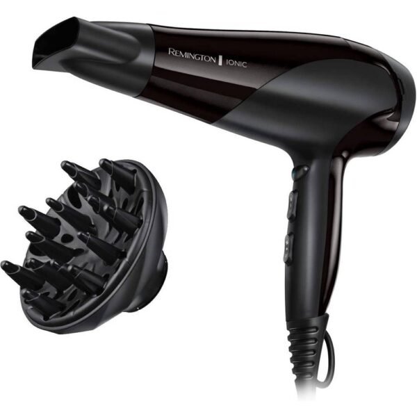 Remington Ionen D3198 - бережная укладка и равномерное распределение тепла, 3 уровня нагрева и 2 отдельных уровня вентиляции, уровень охлаждения, 2 насадки.