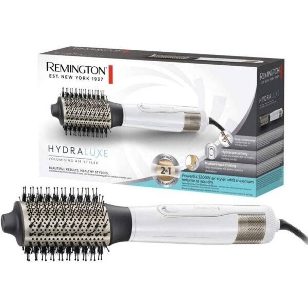 Remington Ionic Hydraluxe Pro AS8901 Круглая щетка, щипцы для завивки и выпрямитель в одном, создает максимальный объем для тонких волос, разглаживает дикие естественные кудри, придает четко очерченные вьющиеся волосы или гламурные волны, укрощает непослушные волосы.