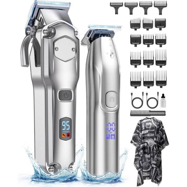 Cortadora de pelo 2 en 1 Romanda Argenté, kit de cuidado personal para hombres, recortadora de barba, recortadora de pelo, recortadora de barba, recortadora de pelo profesional para barberos.