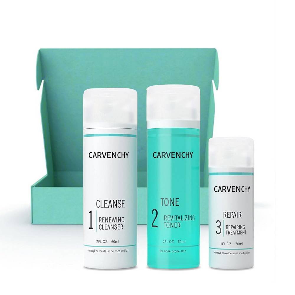 shefave hautpflegeset fur akne haut 3 schritt beauty set El set de cuidado facial de Shefave para pieles con acné, set de belleza de 3 pasos, ayudará a reducir la secreción de sebo, equilibrará el equilibrio agua-aceite y dejará la piel limpia y fresca.