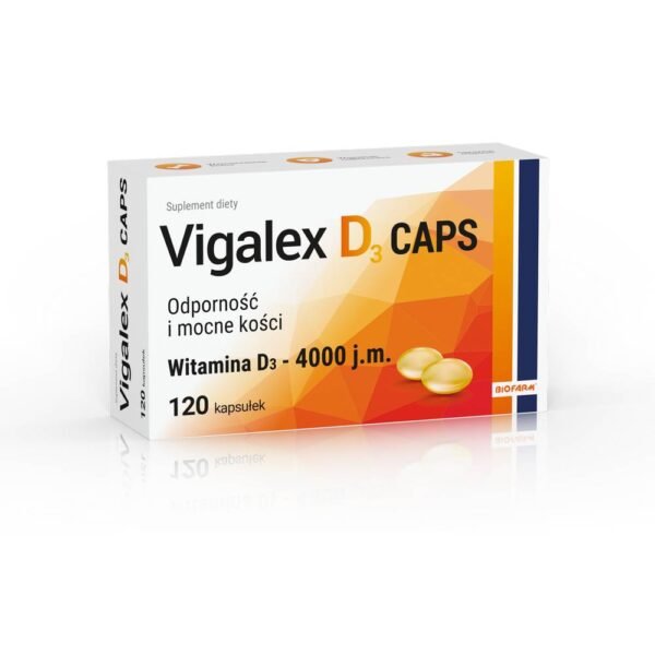 Vigalex D3 Caps 4000 j.m. dietary supplement with vitamin D3 in the form of soft capsules.