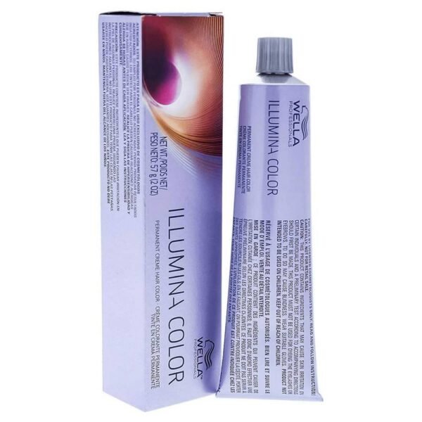 El tinte para el cabello Wella Illumina 10/69 Rubio Claro Violeta-Sendre aumenta el brillo del cabello y crea nuevos colores expresivos que asombran los sentidos.