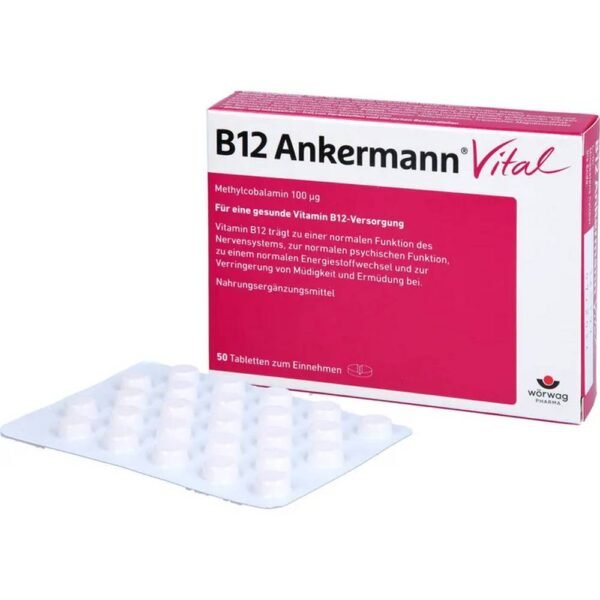 Ankermann® Vital repone la deficiencia de vitamina B12 y favorece así el rendimiento del cuerpo y la mente.