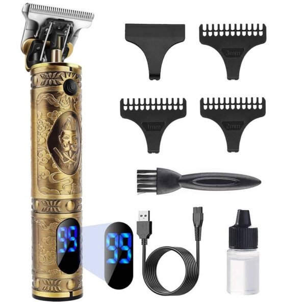 YiLFo maquina cortar pelo-0582 professional men electric hair trimmer beard trimmer led display cordless precision contour trimmer.