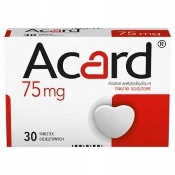 Предотвращает тромбоз -Acard 75 mg,