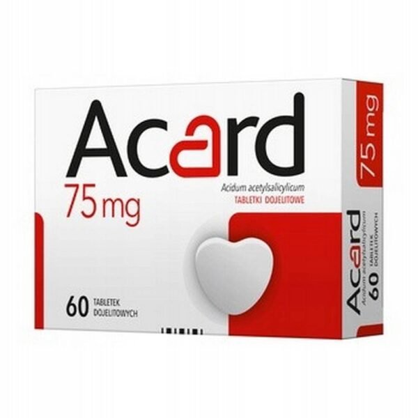 Предотвращает тромбоз -Acard 75 mg,