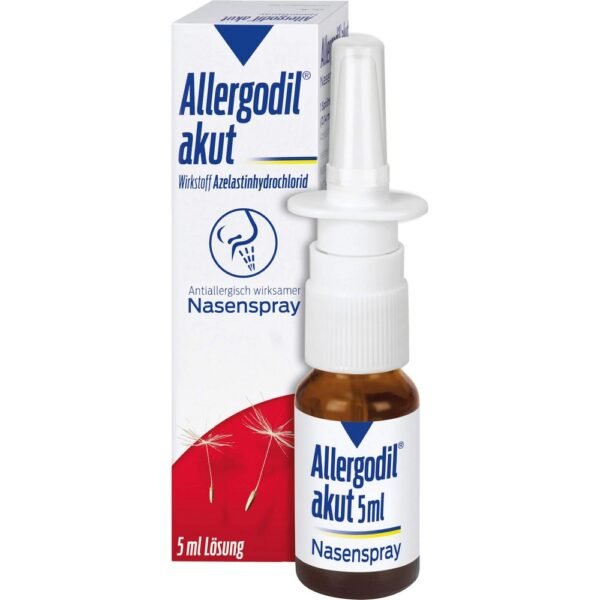 Allergodil acute nasal spray. 1 mg / 1 ml, nasal spray, solution.