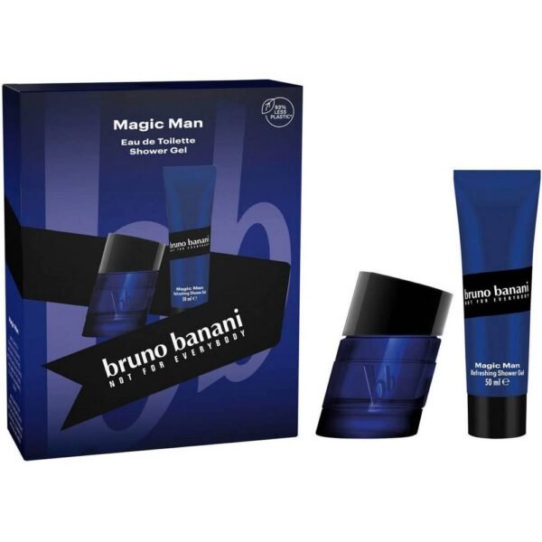Le coffret parfum Magic Man de Bruno Banani pour lui 2 est un parfum magique et masculin, contient 30 ml d'eau de toilette et 50 ml de gel douche.