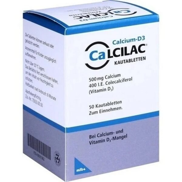 Calcilac&Reg chewing tablets 500 mg/400 I.E.