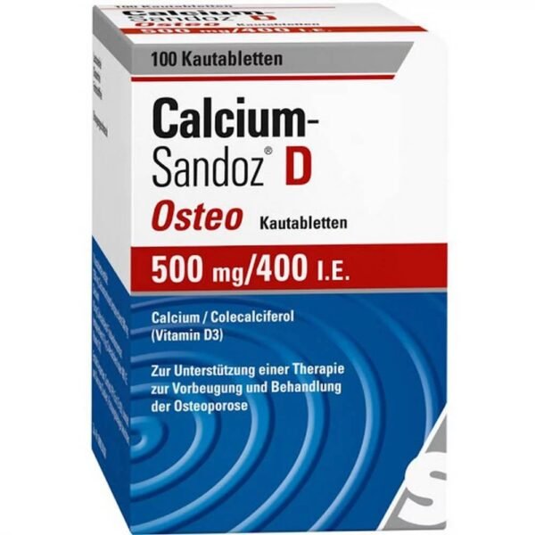 CalciumSandoz® D Osteo chewable tablets, 500 mg/400 I.U.