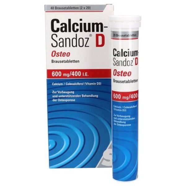 Calcium-Sandoz® D osteo effervescent tablets, 600 mg/400 I.E