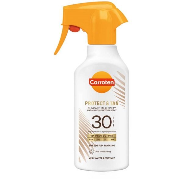 hydrate-CARROTEN SPF30 Sun protection milk spray tan 270ml,protège la peau contre le soleil-CARROTEN SPF30 Sun protection milk spray tan 270ml,aide à protéger du vieillissement de la peau-CARROTEN SPF30 Sun protection milk spray tan 270ml,lisse-CARROTEN SPF30 Sun protection milk spray tan 270ml