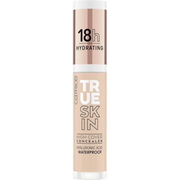 Catrice True Skin High Cover Nº 010 Nude 4,5 ml proporciona 18 horas de hidratación y combina una cobertura superior y una textura ligera con un cuidado óptimo, antiacné, natural y resistente al agua.