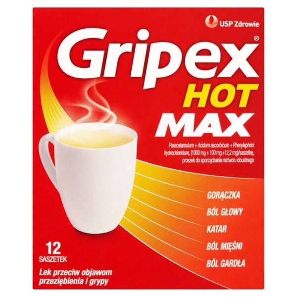 для холода-Gripex Hot Max, 12 sasz.