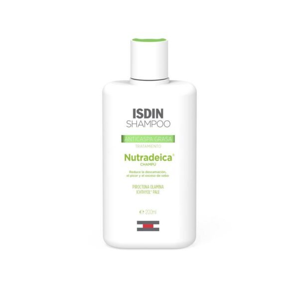 cabello suave-ISDIN NUTRADEICA Shampoo for oily dandruff 200ml, brillante-ISDIN NUTRADEICA Shampoo for oily dandruff 200ml, Fácil de peinar-ISDIN NUTRADEICA Shampoo for oily dandruff 200ml , no graso-ISDIN NUTRADEICA Shampoo for oily dandruff 200ml