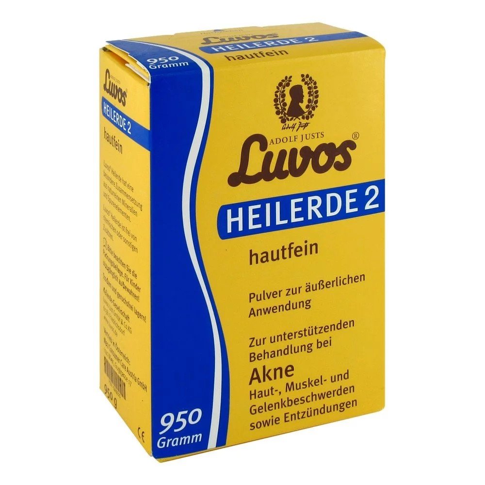 luvos healing earth 2 hautfein 950 g Область действия: Натуральное средство Luvoshealing 2 показывает естественный и эффективный эффект при угревой сыпи. Оно также улучшает проблемы с кожей, мышцами и суставами, а также воспаления, такие как солнечные ожоги и укусы насекомых. Спортивные травмы, такие как синяки, ушибы и растяжения, конечно, также могут быть облегчены.