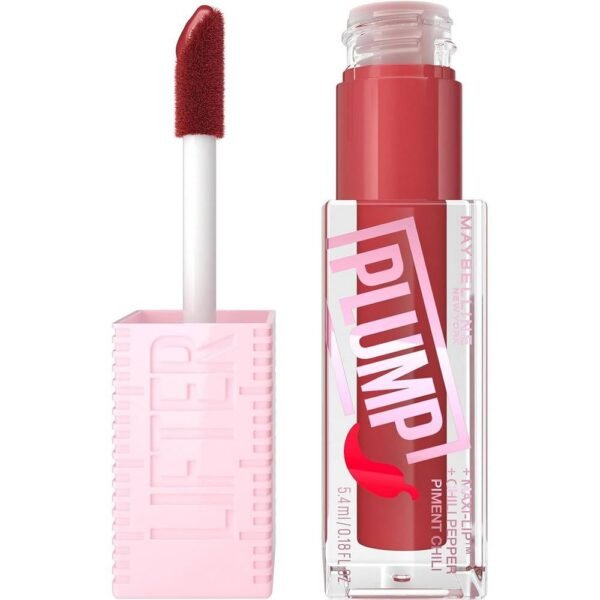Maybelline New York Lifter Plump #006 Hot Chili 5,4 ml augmente le volume des lèvres et réduit les rides des lèvres jusqu'à +48 %, offrant une finition brillante fantastique sans dessécher les lèvres.