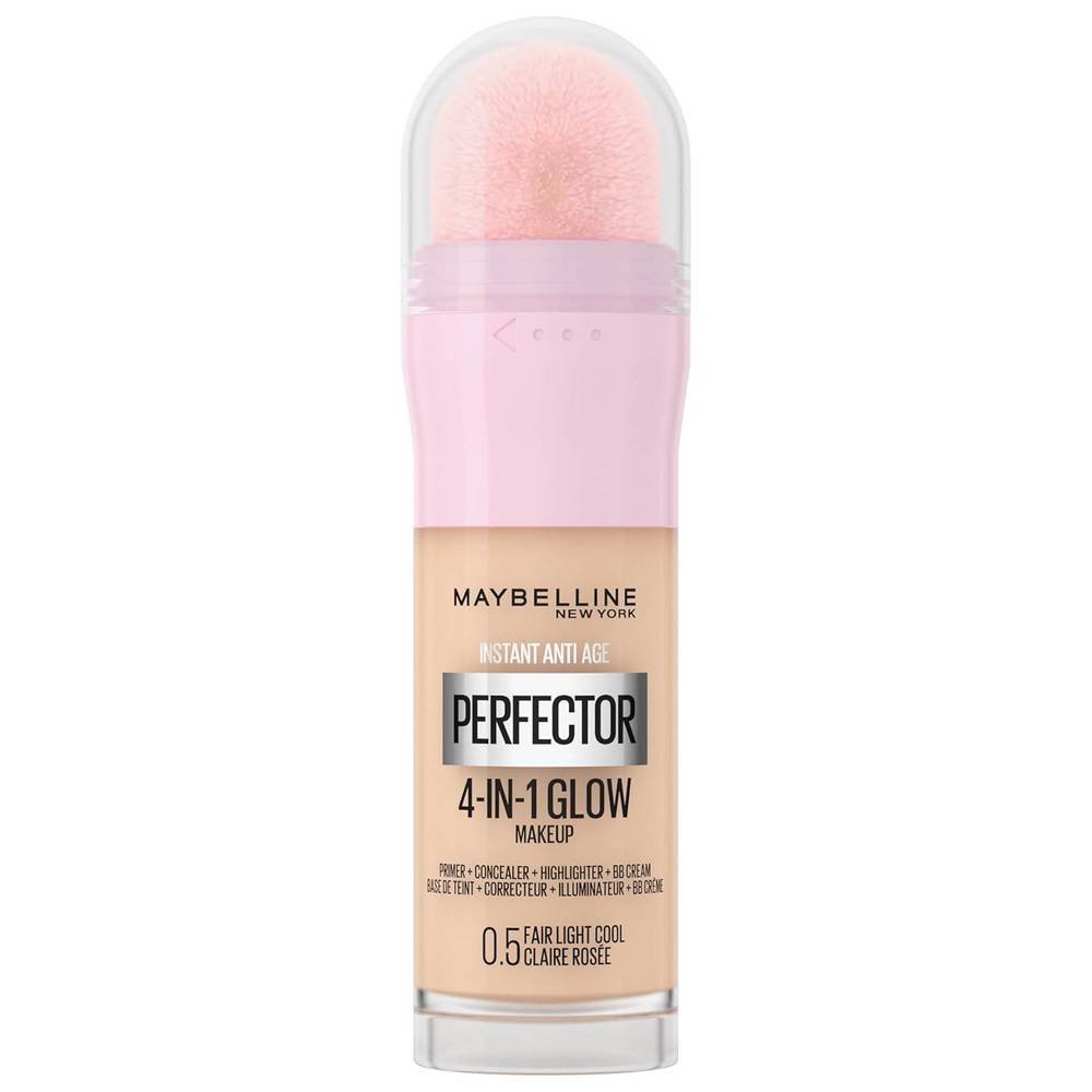 maybelline perfector no05 fair light cool 20 ml Maybelline New York 4-in-1 Instant Perfector Glow No.05 Fair Light Cool 20 ml combina 4 productos en uno, la textura ligera y aireada estrecha visualmente los poros, oculta las ojeras y la piel irregular, unifica el tono de la piel y aporta un brillo natural.