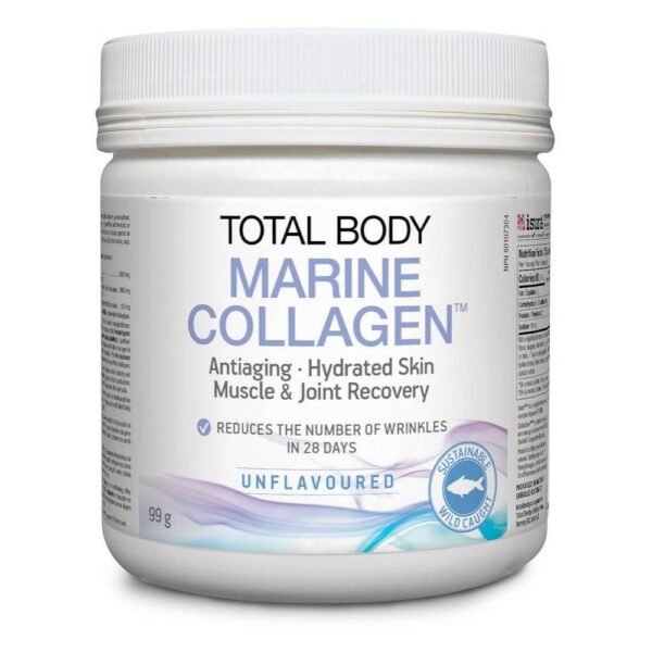 Fortalecimiento de la piel -NATURAL FACTORS TOTAL BODY MARINE COLLAGEN  Fish collagen powder for joints,