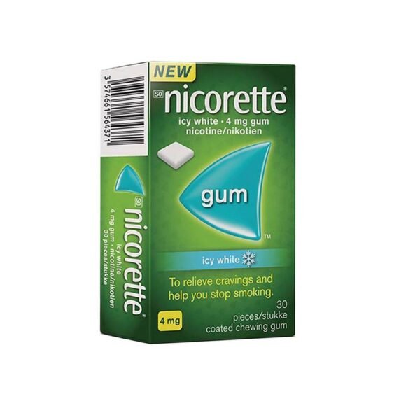 Antitabaco-Nicorette Chicle Blanco Helado 4mg