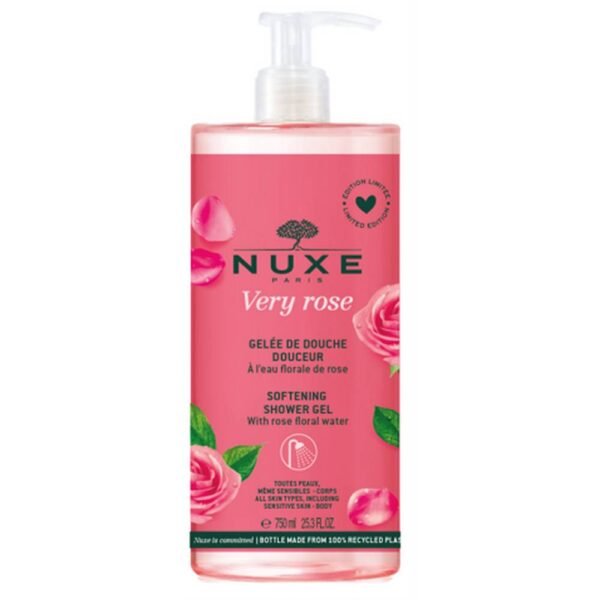 all skin types-NUXE VERY ROSE Shower gel 750ml, sensitive skin-NUXE VERY ROSE Shower gel 750ml,Perfectly cleanses-NUXE VERY ROSE Shower gel 750ml, hydrates-NUXE VERY ROSE Shower gel 750ml