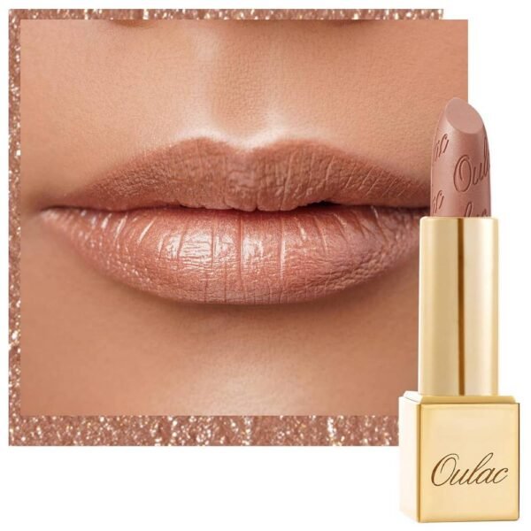 OULAC 4,3 g Sahara Gold (10) no reseca los labios, se funde con los labios creando un tono metálico y un acabado brillante.