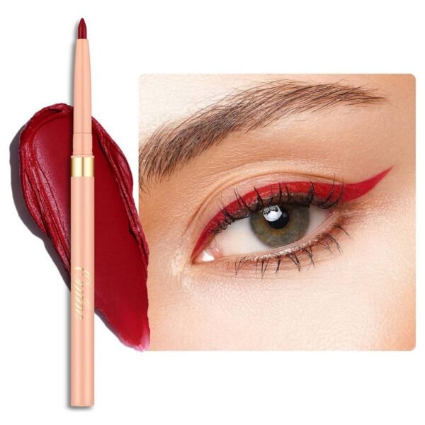 Oulac Red Водостойкая (07) Cherry Матовая подводка для глаз не смазывается, держится более 24 часов, высокопигментированная и шелковистая.