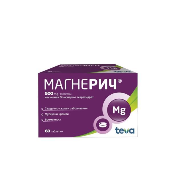 TEVA МАГНЕРИЧ 500мг, TEVA MAGNERICH 500mg, 60
