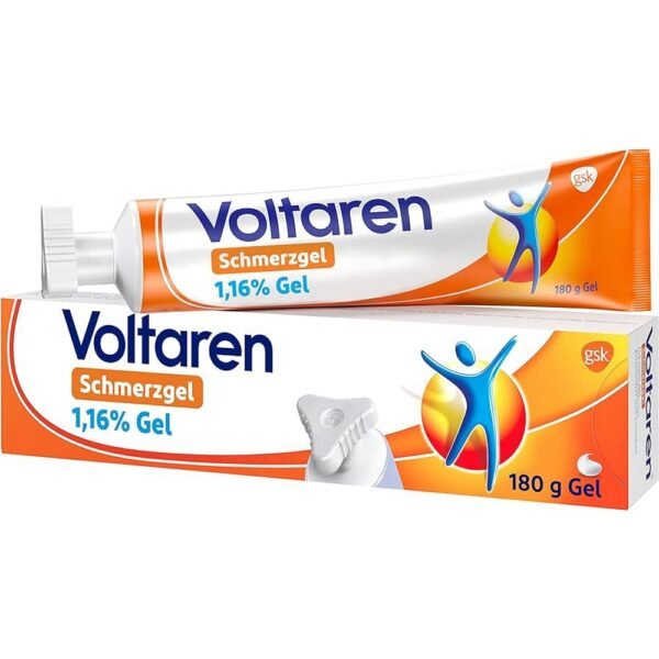 Voltaren gel anti-douleur 11,6 mg/g pour les douleurs musculaires et dorsales Substance active : diclofénac-N-éthyléthanamine.