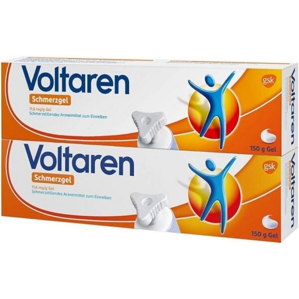 Voltaren gel anti-douleur 11,6 mg/g pour les douleurs musculaires et dorsales Substance active : diclofénac-N-éthyléthanamine.