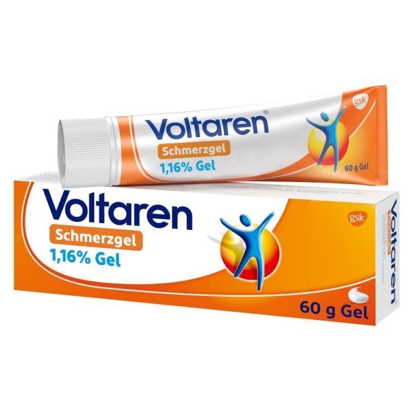 Voltaren gel anti-douleur 11,6 mg/g pour les douleurs musculaires et dorsales Substance active : diclofénac-N-éthyléthanamine.
