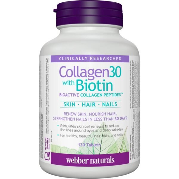 Strengthening skin -WEBBER NATURALS COLLAGEN30 Collagen + Biotin,