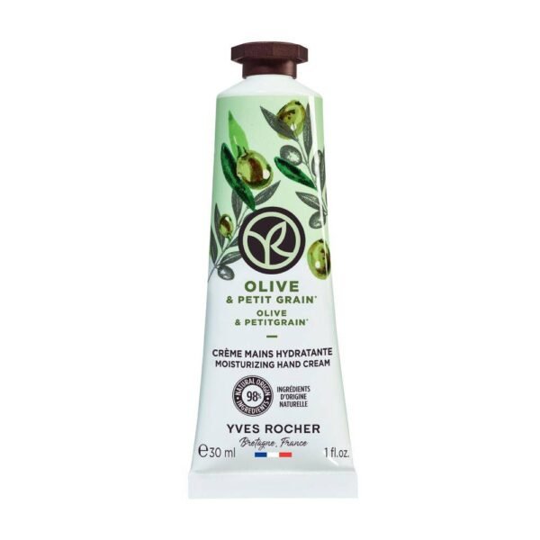 nourishes the hands-YVES ROCHER BAIN NATURE HAND CREAM OLIVE AND PETIGREN 30ml,removes the feeling of tension-YVES ROCHER BAIN NATURE HAND CREAM OLIVE AND PETIGREN 30ml,restores comfort -YVES ROCHER BAIN NATURE HAND CREAM OLIVE AND PETIGREN 30ml, makes the skin soft-YVES ROCHER BAIN NATURE HAND CREAM OLIVE AND PETIGREN 30ml
