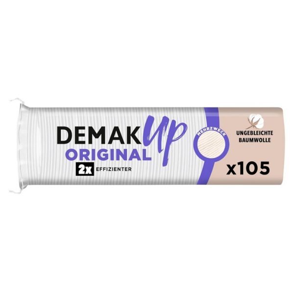 Demak'up Original Set 105 Cotton Pads natural, phytoallergenic, hypoallergenic, effective and Comfortable makeup.