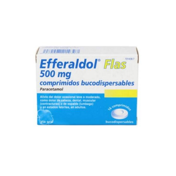 жаропонижающее средство-Efferaldol Flas 500 mg ,16, облегчение головной боли-Efferaldol Flas 500 mg ,16, мышечная боль-Efferaldol Flas 500 mg ,16,травмы-Efferaldol Flas 500 mg ,16