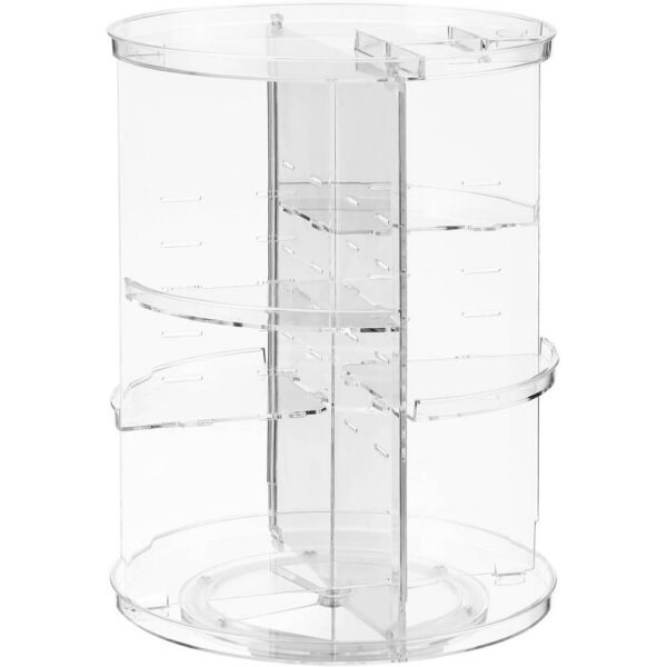 HAOYULUO Cosmetic Make Up Organizer 360°Rotatable Transparent adjustable, multifunctional, stylish and durable.