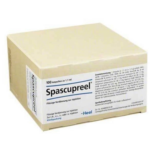 Ampollas Spascupreel - Buena tolerabilidad gracias a los ingredientes naturales