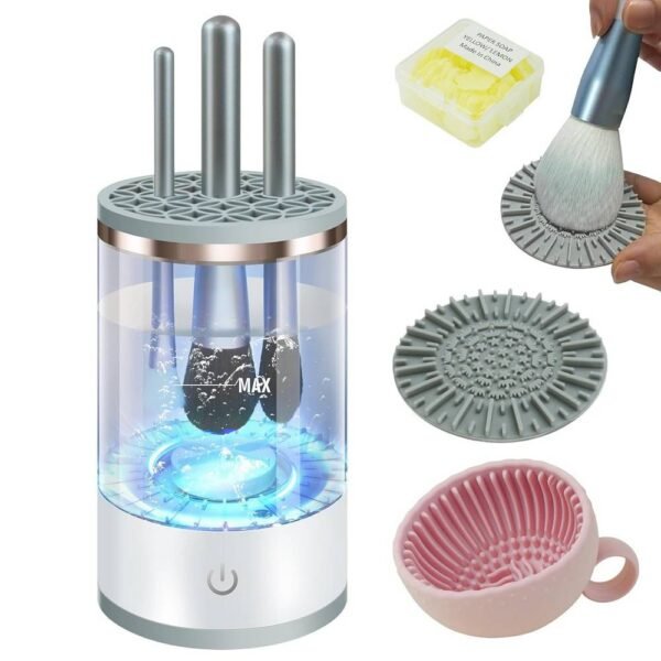 IUHFSIFS Brush Cleaner Make Up White мощная глубокая очистка, подходит для всех типов кистей, двигатель 7000 об/мин.