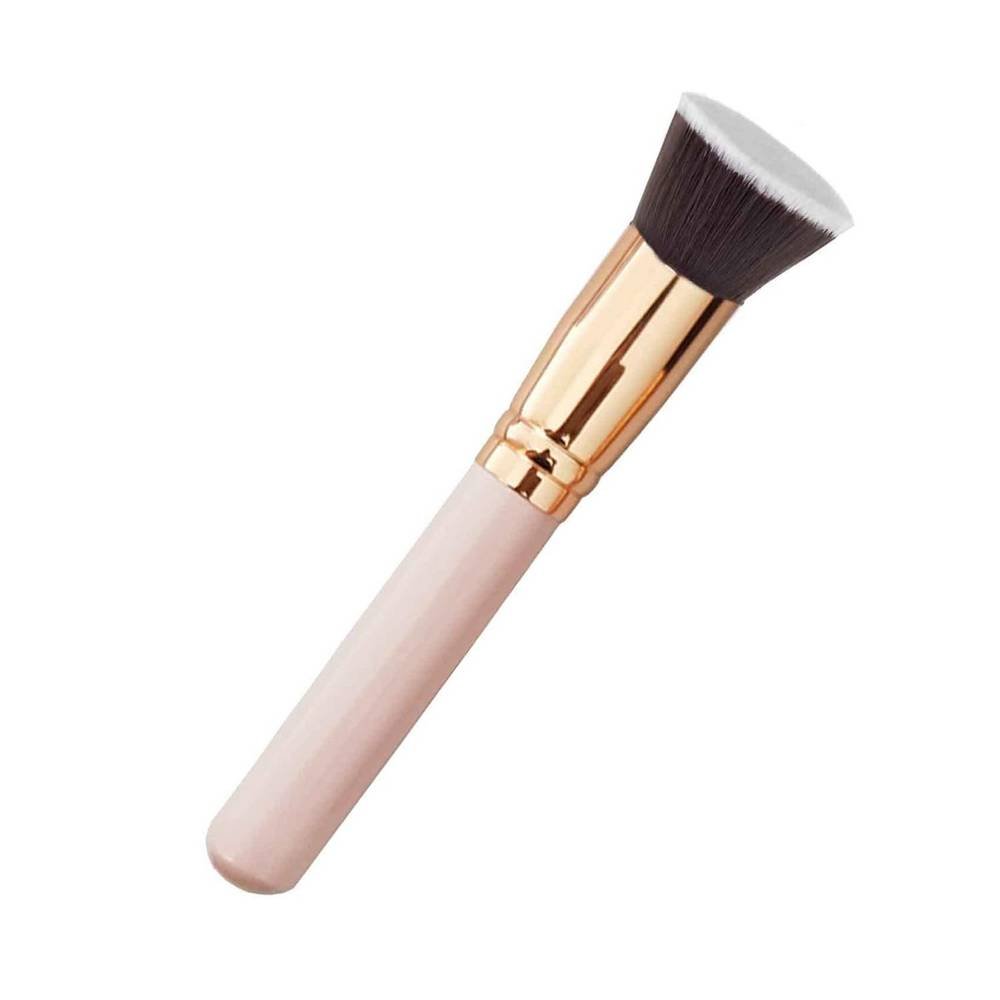 jeopoom make up pinsel rosegold Кисть для макияжа JeoPoom (розовое золото) идеальна для полировки, растушевки и ухода, плоская, изготовлена из высококачественных синтетических волокон, которые гладкие и комфортные для кожи при нанесении макияжа.