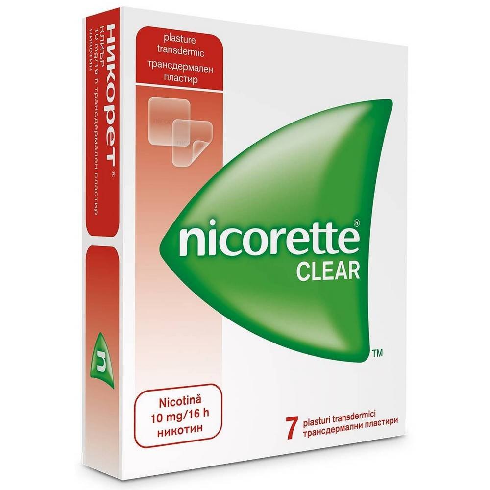johnson and johnson nicorette clear patches 10 mg16 h 7 johnson and johnson nikoret kliur plastiri 10 mg16ch 7 Smoking Cessation-Johnson & Johnson Nicorette Clear Patches, 10 mg/16 h,