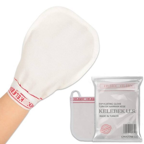 Kelebek Turkish Hammam Glove White 1 is soft but very effective than peeling, can be used in bathrooms, showers or saunas.