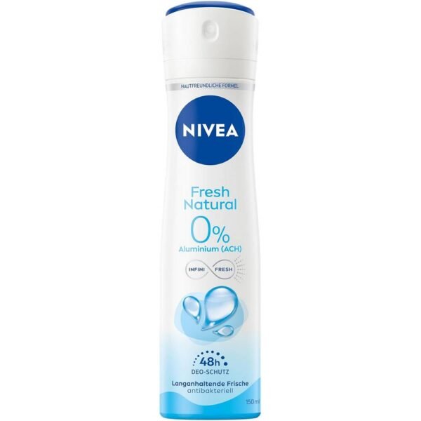 NIVEA Fresh Natural 150 ml protection against sweating and body odor with marine extracts, active formula for skin with a caring complex.